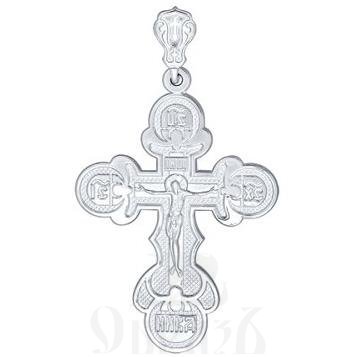 серебряный крест с молитвой «спаси и сохрани» (sokolov 94120049), 925 проба