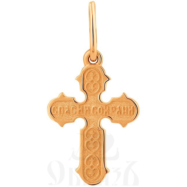 крест с молитвой «спаси и сохрани», золото 585 проба красное (арт. 30-1920-11-00)